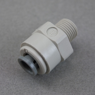 John Guest Connector, 1/4" tube X 1/8" male pipe thread