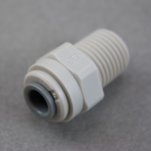 John Guest Connector, 1/4" tube X 1/4" male pipe thread