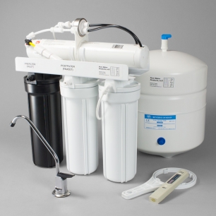 Black & White: 50/50 Series Reverse Osmosis Unit - 4 Stage 