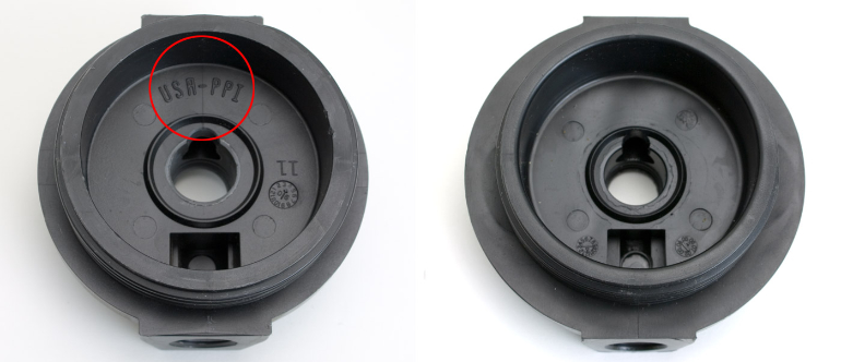 A comparison of UV1 caps.